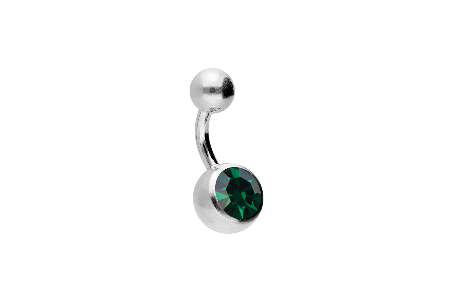 Chirurgenstahl Bananabell Piercing KRISTALL
